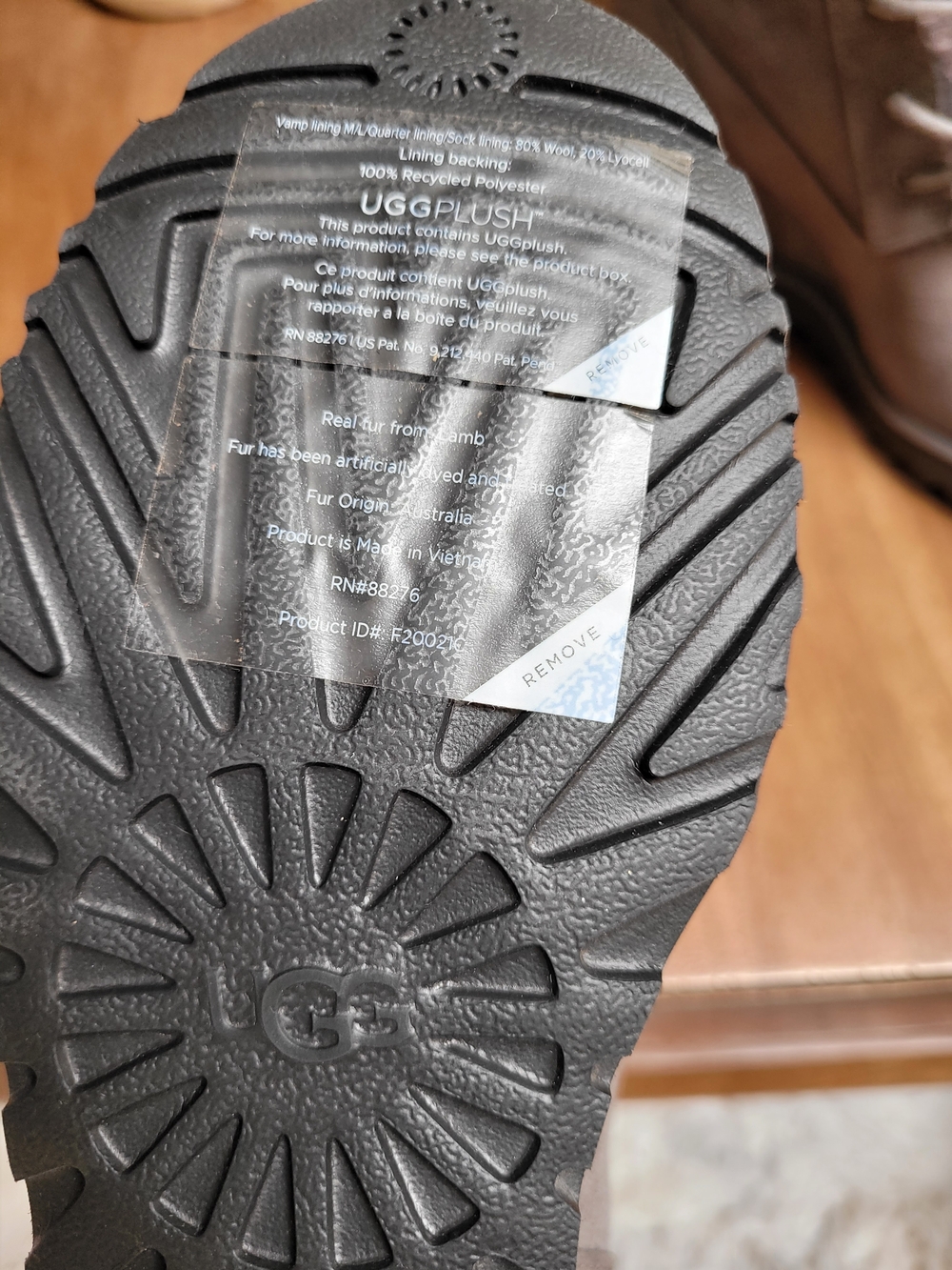 UGG Femme Wedge Lace-Up Boots in Gray Suede - Picture 7 of 7